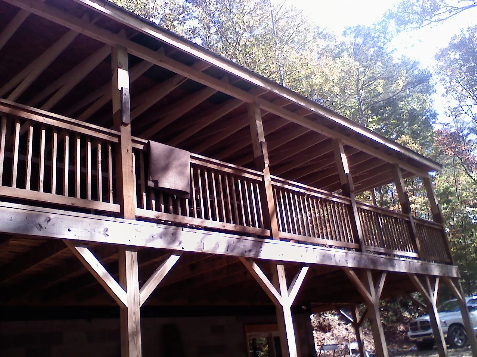 Timber framing under a new elevated porch and deck — Roof Leak Repair in Strawberry Plains by Roofing Brothers